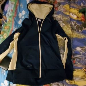 Nike navy blue and gold thermal drive fit jacket